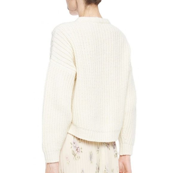 Maje Martina cable-knit wool-blend sweater - Picture 2 of 6